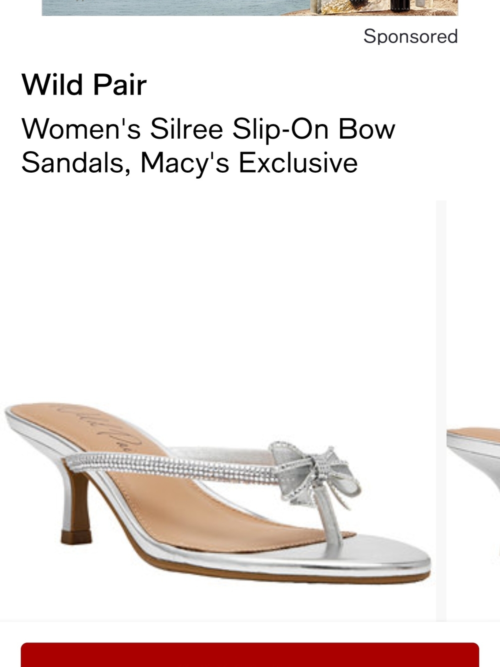 Wild Pair Silver Twisted Bow Slip-On Kitten Heel Mules